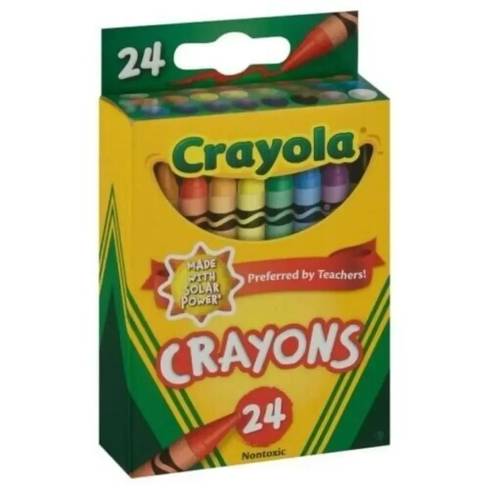 Crayola Made w Solar Power Preferred by‎ Teachers 24 Nontoxic Crayons/12 Boxes